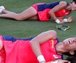 BUF! Konta a căzut joi și s-a lovit la spate chiar în momentul în care avea minge de meci cu Kerber. Azi, a abandonat în fața Pliskovei, în semifinale la Eastbourne. foto: reuters