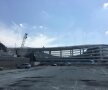 EXCLUSIV VIDEO + FOTO Noi imagini de la unul dintre stadioanele care se construiesc în România! Se pun la punct ultimele detalii la exterior 