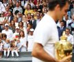 "Ăsta e pentru voi!" » Familia lui Roger Federer, oamenii care îi susțin din spate fiecare trofeu, acum, al optulea de la Wimbledon, foto: reuters