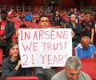 A reînceput Premier League, iar Arsenal s-a impus în fața lui Leicester, 4-3. Momentan bannerele cu "Wenger out" au dispărut. Pentru cât timp însă? Foto: Reuters