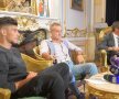 Florinel Coman, la Palat, alături de Gigi Becali și impresarul Pietro Chiodi, cel care a intermediat mutarea//FOTO: RAED KRISHAN