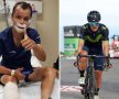 Carlos Betancur, de la Movistar, a suferit o accidentare horror în Turul Spaniei, fiind nevoie să facă o operație la față și la gleznă. Totuși, a terminat etapa, foto: Instagram