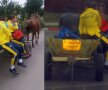 Imaginile săptămânii ! Fotbaliștii din orașul lui Burleanu au plecat CU CĂRUȚA de la stadion după meciul de Liga a 3-a. Foto: darabaneni.ro