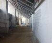 Zona de sub tribună în care vor fi amplasate vestiarele