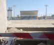 Așa se vede terenul de la tribuna principală a noii arene din Turnu Măgurele