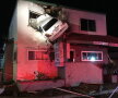 FOTO Cel mai spectaculos accident al momentului: mașina a ajuns într-un zid, la etaj!