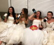 A sărbătorit divorţul în rochie de mireasă!