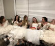 A sărbătorit divorţul în rochie de mireasă!