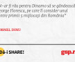 N-ar fi rău pentru Dinamo să se gândească la George Florescu, pe care îl consider unul dintre primii 5 mijlocași din România
