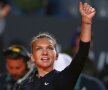 Simona Halep în meciul cu Caroline Garcia de la Roma // Foto: Reuters