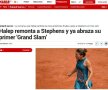 SIMONA HALEP A CÂȘTIGAT ROLAND GARROS //  Presa internațională, la picioarele Simonei Halep: "În Paris, «Orașul Iubirii», Simona a fost în sfârșit mireasă"