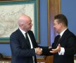 Alexei Miller (dreapta), directorul general al Gazprom, pare că se înțelege mai mult decât bine cu Gianni Infantino, președintele FIFA