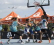 GALERIE FOTO » Luminița Huțupan s-a apucat de baschet și-a făcut spectacol la Râmnicu Vâlcea Streetball