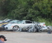 GALERIE FOTO Mașini de 5,5 milioane de euro, distruse cu șenilata