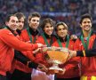 *Echipa Spaniei, cu Nadal și Ferrer în prim plan, după succesul ibericilor din finala cu Argentina disputată la Sevilla în decembrie 2011 // FOTO: Guliver/Getty Images