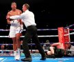 Anthony Joshua l-a demolat în repriza a 7-a pe Alexander Povetkin în meciul pentru centurile WBA, WBO și IBF, foto: reuters