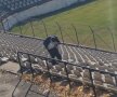 VIDEO + FOTO EXCLUSIV Imagini halucinante de pe stadionul Sportul: GSP a inspectat arena și a dat de un om care se droga în tribune :O