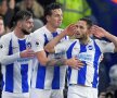 Florin Andone, după golul senzațional marcat pentru Brighton cu Crystal Palace, 3-1, foto: reuters