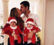 Alvaro Morata pozând cu cei doi băieți gemeni și cu soția, Alice, căreia i-a luat cadouri de 60.000 de euro de Crăciun