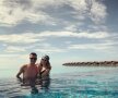 Alex Mateiu și soţia în peisajul extraordinar din Maldive