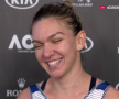 Simona Halep la microfonul Eurosport după meciul cu Venus Williams // Captură Eurosport