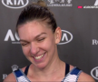 Simona Halep la microfonul Eurosport după meciul cu Venus Williams // Captură Eurosport