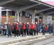 Dinamoviștii au plecat azi cu trenul spre Brașov // FOTO: Raed Krishan