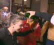 Jucătoarele României au petrecut după victoria cu Cehia // FOTO: Captură ProTV