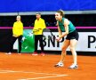 Simona Halep, la antrenamentul din sala din Rouen, alături de Irina Begu // FOTO: Raed Krishan