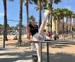 Nadia Comăneci arată și în însoritul Los Angeles că nu și-a pierdut îndemânarea ce-a făcut-o celebră

