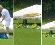 Eliminat în calificările pentru Wimbledon, Akira Santillan a cedat nervos și și-a distrus toate cele 5 rachete!