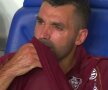 Emmanuel Culio a plâns în hohote după meciul cu Viitorul, pierdut cu 0-1 // Captură TV Telekom Sport