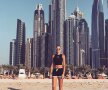 Kristina Mladenovic pe plajă în Dubai, acolo unde își are reședința