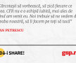 Cârcotașii să vorbească, să zică fiecare ce vrea. CFR nu e o echipă iubită, mai ales de când am venit eu. Noi trebuie să ne vedem de treaba noastră, să îi facem pe toți să tacă