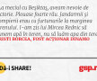 La meciul cu Beșiktaș, aveam nevoie de victorie. Plouase foarte rău. Jandarmii și pompierii erau cu furtunurile la marginea terenului. I-am zis lui Mircea Rednic să punem apă în teren, nu să luăm apa din teren