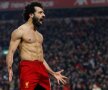 ȘI-A ARĂTAT MUȘCHII. Mohammed Salah l-a copiat pe Cristiano Ronaldo după golul marcat cu Manchester United. Le-a arătat tuturor „pachețelele” lui de pe abdomen. FOTO: REUTERS