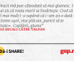 Dracii mă pun câteodată să mai glumesc. I-am mai zis că roata morii se învârtește. Cred că cel mai mult l-a supărat că i-am zis o dată: «Somn ușor, vise plăcute, puricii să te sărute». Copilării, glume