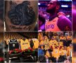 MAMBA FOR LIFE. Kobe Bryant a fost comemorat de LA Lakers. Mostrele de iubire pentru legenda NBA au continuat să curgă. LeBron James a făcut unul dintre cele mai emoționante gesturi: un tatuaj în memoria prietenului Kobe, decedat pe 26 ianuarie 2020. Desenul resprezintă un Mamba negru, numerele cu care a jucat Bryant, 8 și 24, și mesajul: „Mamba 4 life” (foto: Reuters și Guliver/Getty Images)