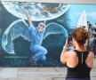 AUSTRALIA. O pictură murală reprezentând cadrele medicale în luptă cu noul coronavirus în Melbourne, orașul în care se dispută și Australian Open, foto: Guliver/gettyimages
