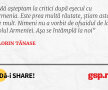 Mă așteptam la critici după eșecul cu Armenia. Este prea multă răutate, știam asta de mult. Nimeni nu a vorbit de ofsaidul de la golul Armeniei. Așa se întâmplă la noi