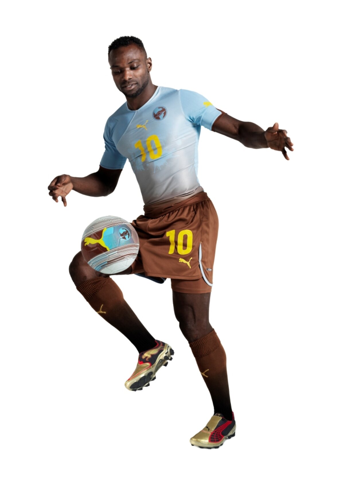 4 picturi cu jucatori de fotbal africani,  comandate de catre PUMA artistului Kehinde Willey