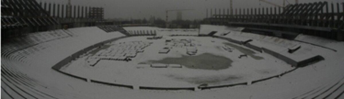 Vremea a dat peste cap şi lucrările la Naţional Arena » Pe minus 5%