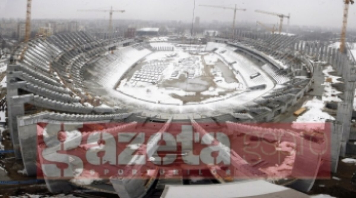 Au rămas la 60 la sută din construcţia Stadionului Naţional. Vezi imagini!