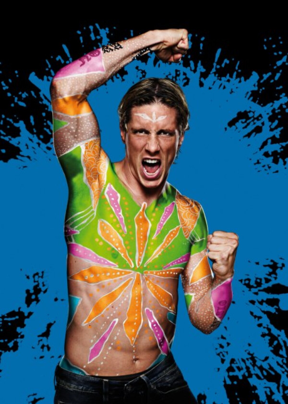 FOTO / Messi, Torres şi Lampard s-au vopsit în culori pentru o reclamă