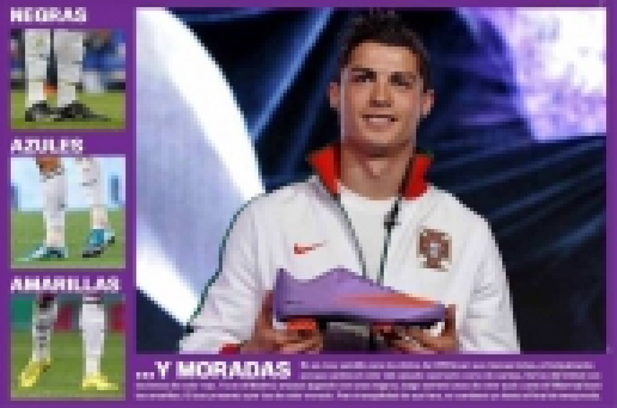 Cristiano Ronaldo e răsfăţat de Nike » Trage cu flacăra violetă