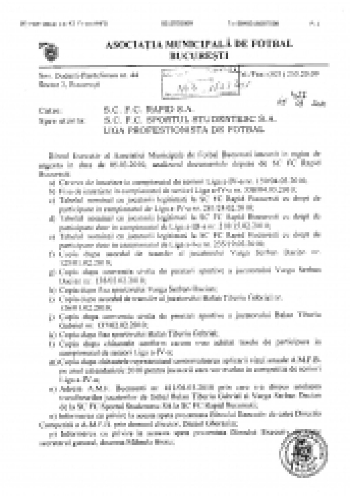 FC Rapid face precizări privind transferurile fotbaliştilor Dacian Varga şi Tibi Bălan