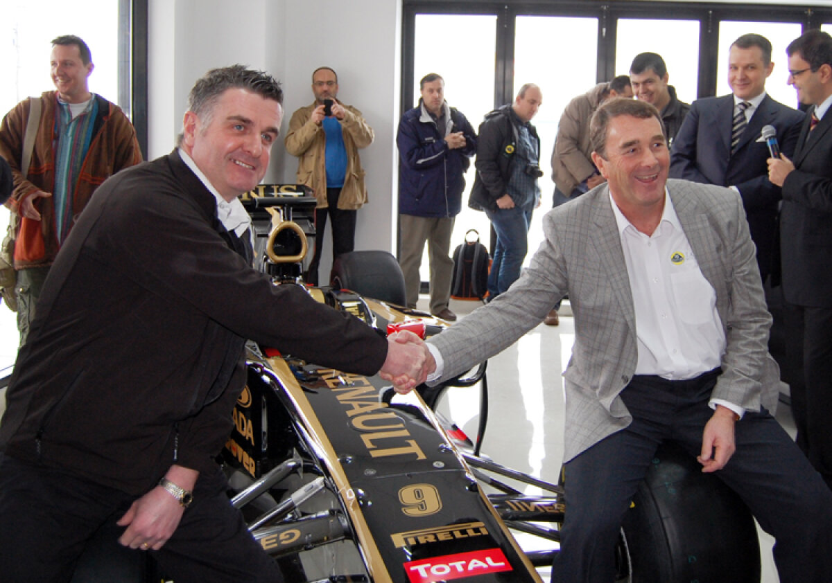 Campionul Mondial de F1, Nigel Mansell a venit la Bucureşti alături de Martin Donnelly