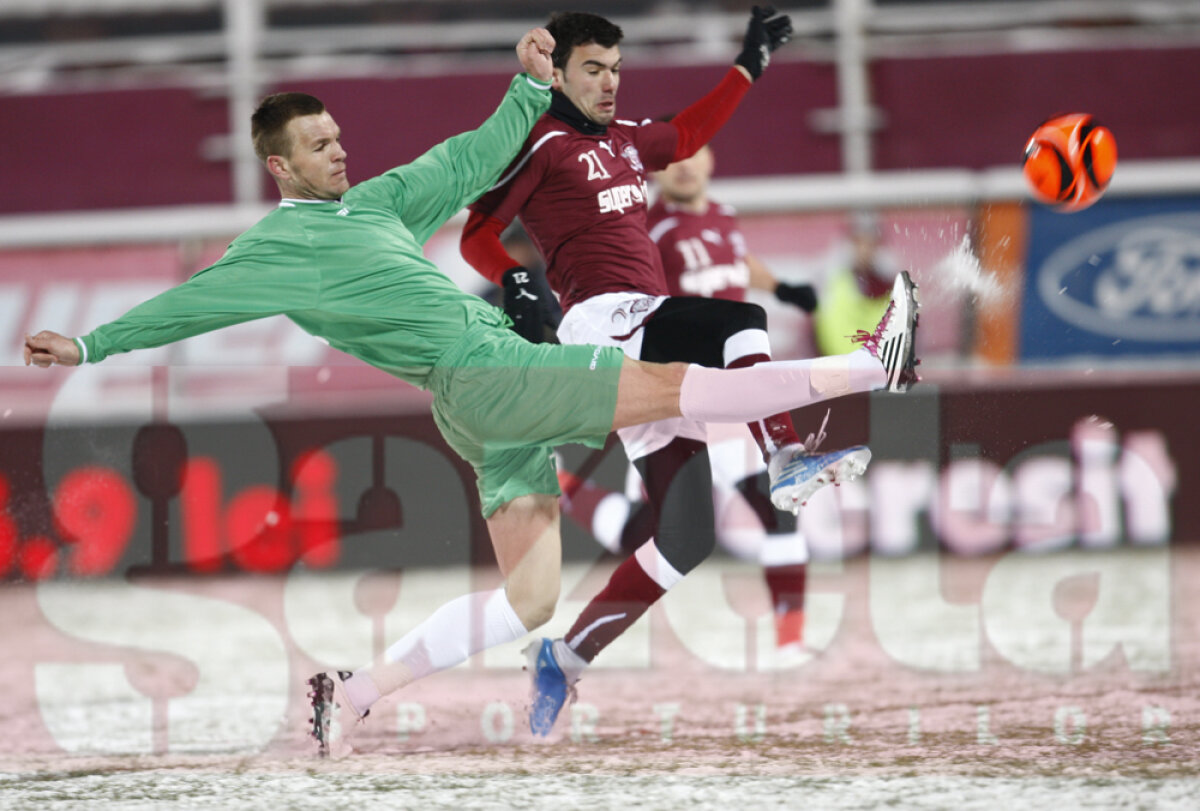 VIDEO » Rapidiştii au încălzit zăpada şi au învins Unirea