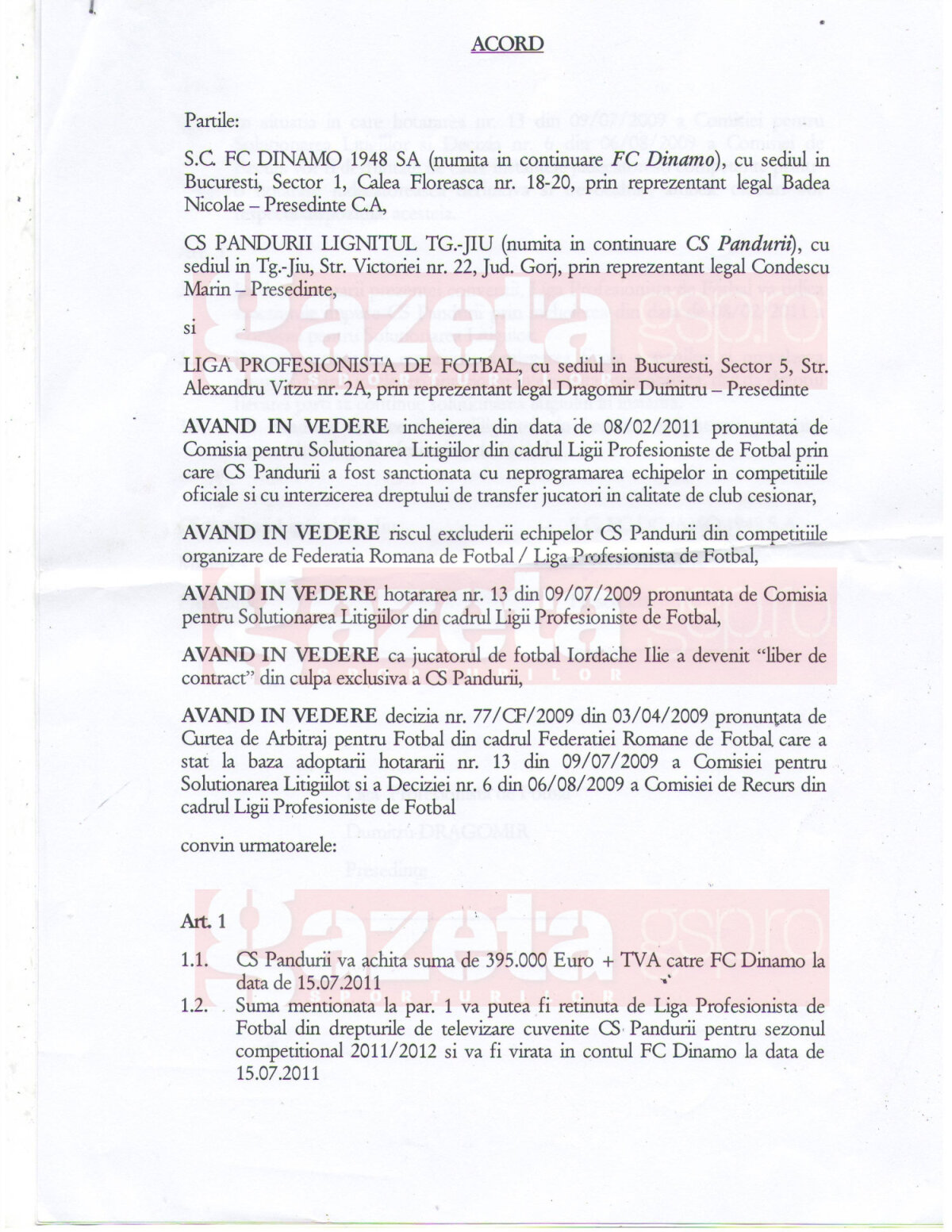Condescu: "Ne-am înţeles cu Dinamo, am plătit datoria din banii noştri"