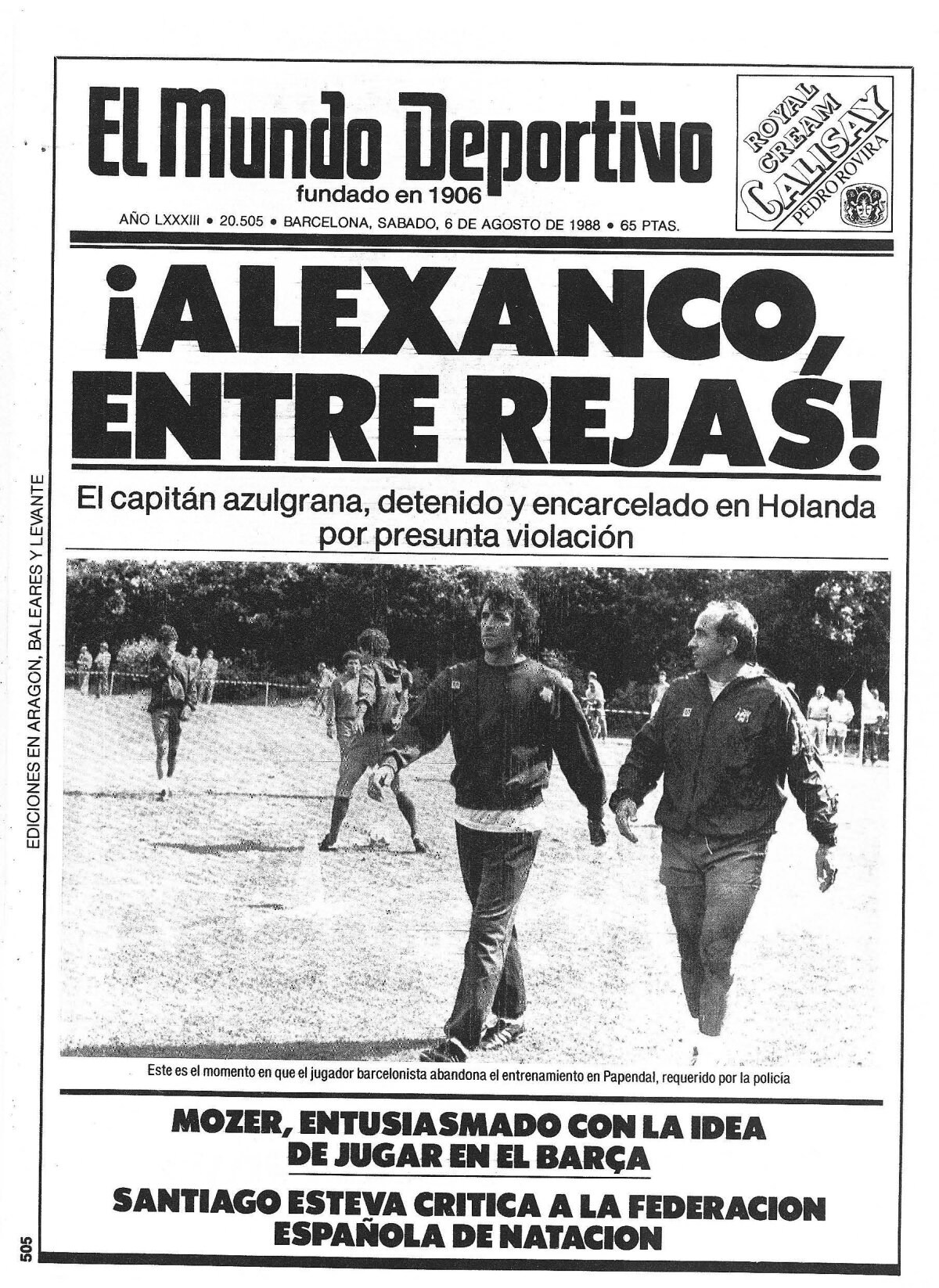 Alesanco – "violatorul" din patul lui Belodedici